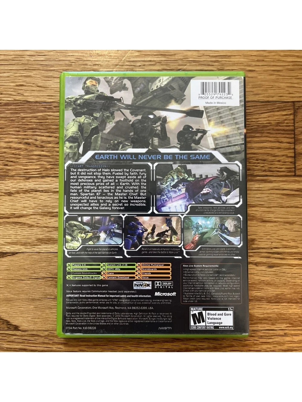Halo 2 Microsoft Xbox With Case And 2 Month Free Trial